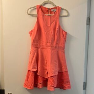 Adelyn Rae Coral Sleeveless Dress
